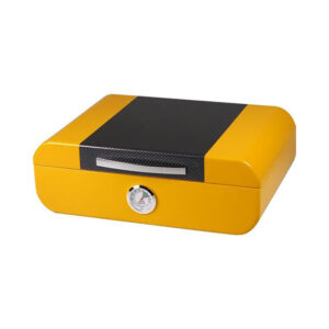 High Gloss Yellow & Checkered Finish Humidor